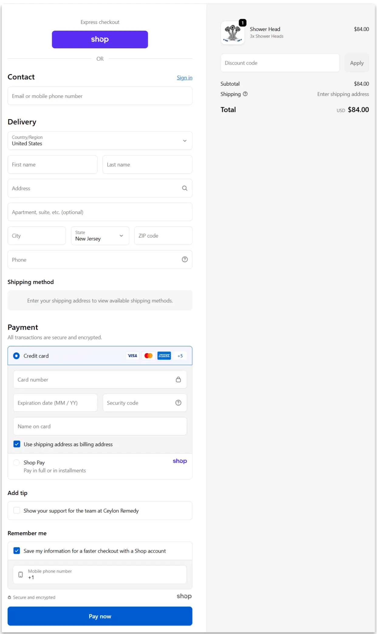 IonDrops Secure Checkout Page